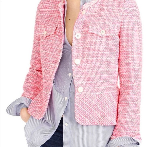 🎉HOST PICK🎉J. Crew Peplum Lady Jacket Neon Tweed - Picture 3 of 6